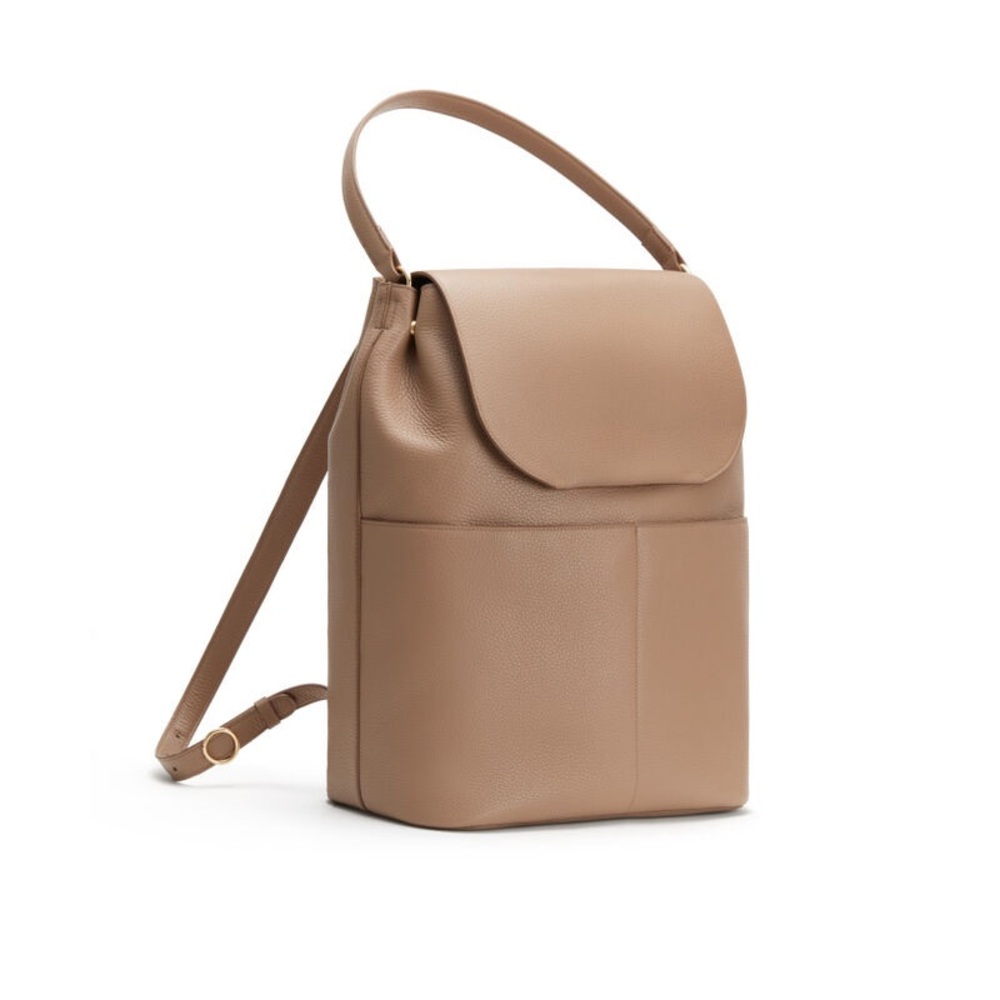 Cuyana Tan Leather Backpack